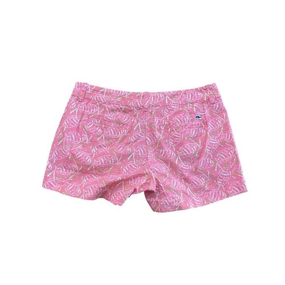 Vineyard Vines Pink & White Fish Printed Every Day Shorts Size 0 - Picture 4 of 4